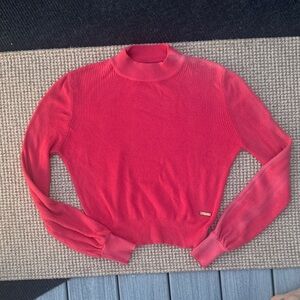Wanama Knits Buenos Aires Argentina, Salmon Red Cotton Sweater